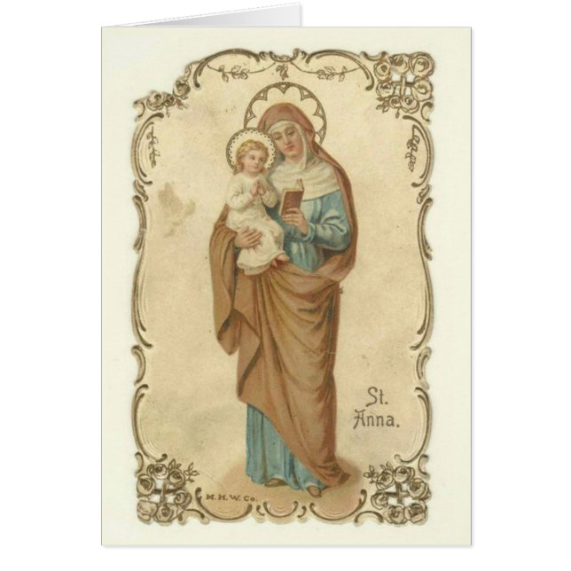Vintage St. Anne Virgin Mary Prayer (Voorkant)