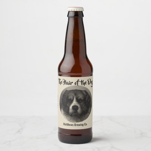 Vintage St Bernard Dog Custom Beer Étiquette (Devant)