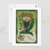 Vintage ST. Carte de jour Patricks (Devant / Derrière)