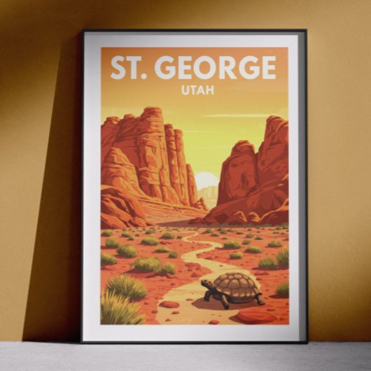 Vintage St. George Utah Poster