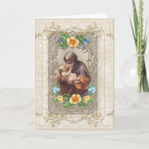 Vintage St. Joseph Jesus Carte religieuse catholiq