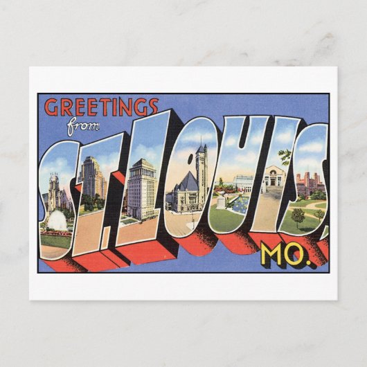 Vintage St. Louis, MO Carte postale (Devant)