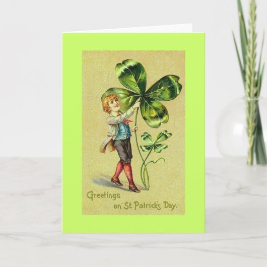 Vintage St. Patrick's Day Greeting Kaart (Voorkant)