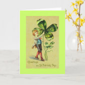 Vintage St. Patrick's Day Greeting Kaart (Gele Bloem)
