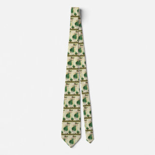 Vintage St. Patrick's Day Ierse dame met klaver Stropdas