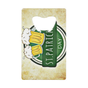 Vintage St. Patrick's Day Kredietkaart Flessenopener