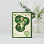 Vintage St Patrick's Greeting Briefkaart (Staand voorkant)