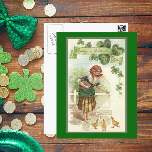 Vintage St. Patrick's Morn Briefkaart
