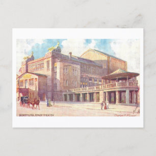 Vintage Staatstheater, Dortmund, Duitsland Briefkaart