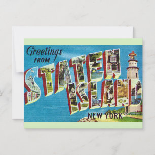 Vintage Staten Island NY Briefkaart