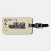 Vintage Steam Engine Bagagelabel (Voorkant horizontaal)