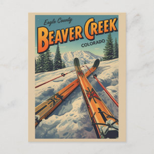 Vintage Steamboat Springs Colorado rivier geschenk Feestdagenkaart