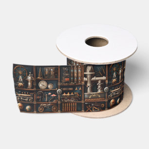 Vintage Steampunk Boekenkast Mechanische Wonders Lint