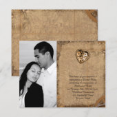 Vintage Steampunk Bride Wedding Verloving Kaart (Voorkant / Achterkant)