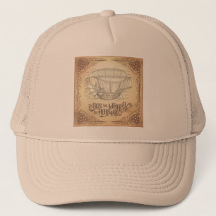 Vintage Steampunk Luchtvaartuig Embleem Schuim Tru Trucker Pet