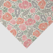 Vintage Steampunk Oude Sleutel Rode Klaproos Tissuepapier (Detail)