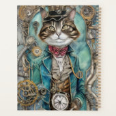 Vintage Steampunk Tabby Kat Planner (Achterkant)