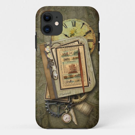 Vintage Steampunk Travel iPhone 5 Coque (Dos)