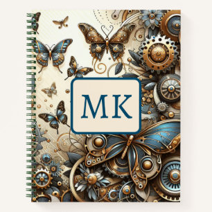 Vintage Steampunk Vlinders  Notitieboek