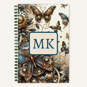 Vintage Steampunk Vlinders  Notitieboek