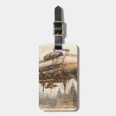 Vintage Steampunk Zeppelin (12) Bagagelabel (Voorkant verticaal)