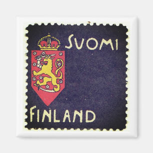 Vintage stempel - Finland Magneet