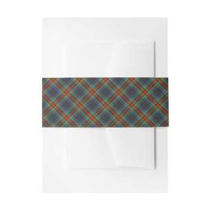 Vintage Stewart Black Clan Highland Tartan Uitnodigingen Wikkel
