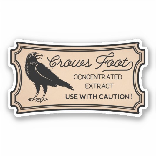 Vintage sticker voor rode voetopdruk (Voorkant)