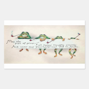 Vintage Stickers voor het roken van kikkers