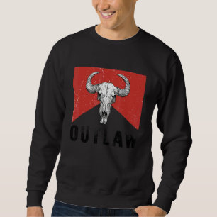 Vintage Stier Schedel Howdy Outlaws Muziek Rodeo C Trui