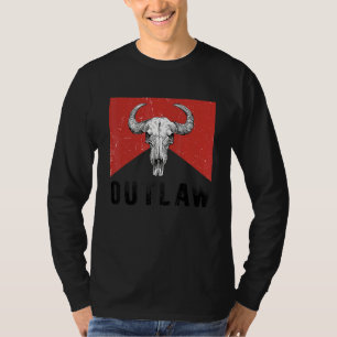 Vintage Stierenskelet Howdy Outlaws Muziek Rodeo C T-shirt