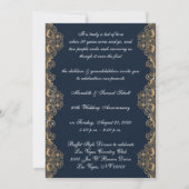 Vintage stijl 50ste huwelijksjubileum kaart (Achterkant)