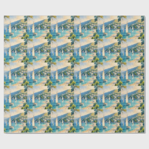 Vintage Stijl Cote D'Azur Franse Reizen  Cadeaupapier