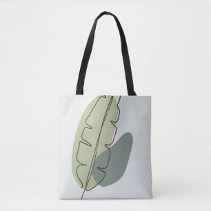 Vintage stijl groen en blauw bloemmotief klassieke draagtas