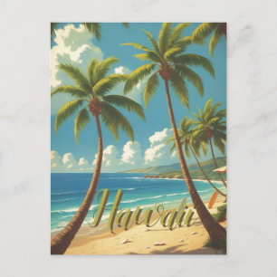 Vintage stijl Hawaiaanse reis Aloha uit Hawaï Briefkaart