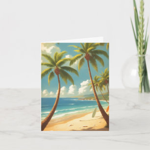 Vintage stijl Hawaiaanse reis Aloha uit Hawaï Feestdagen Kaart