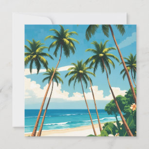 Vintage stijl Hawaiaanse reis Aloha uit Hawaï Feestdagenkaart