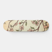 vintage stijl kersenbloesem kunst skateboard (Horizontaal)