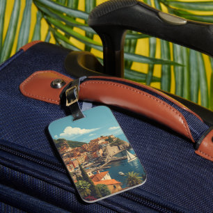 Vintage stijl Portofino Genova Italië Bagagelabel