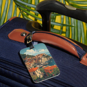 Vintage stijl Portofino Genova Italië Bagagelabel