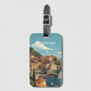 Vintage stijl Portofino Genova Italië Bagagelabel