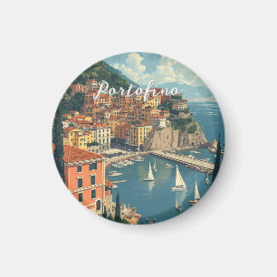 Vintage stijl Portofino Genova Italië Magneet
