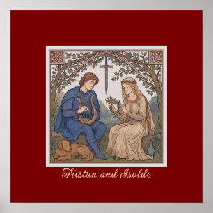 Vintage stijl Tristan en Isolde legende Poster