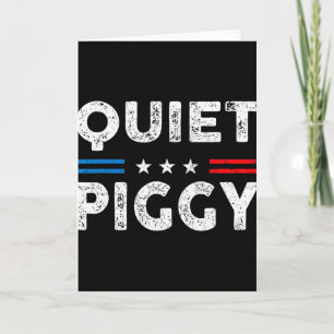 Vintage Stille Biggetje Amerikaanse Politieke Grap Kaart