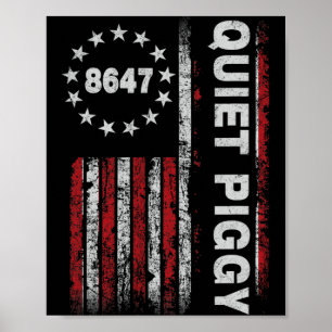 Vintage Stille Varken Amerikaanse Politieke Grappi Poster