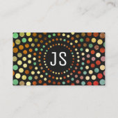 Vintage Stippenpatroon | Moderne Kunst | Monogram Visitekaartje (Achterkant)