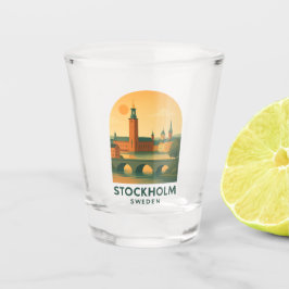 Vintage Stockholm Sweden Travel – Scandinavian  Shot Glas