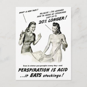 Vintage Stocking Pantyhose Adverteren Briefkaart