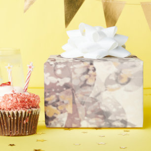 Vintage Stof Roze Bloemige Cadeauverpakking Cadeaupapier