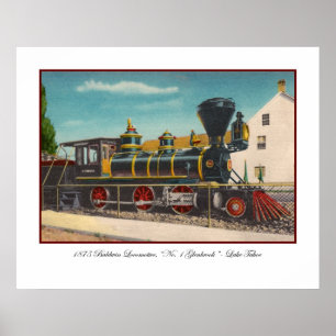 Vintage Stoomlocomotief Poster